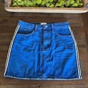 Superdown Jean skirt with stripes L